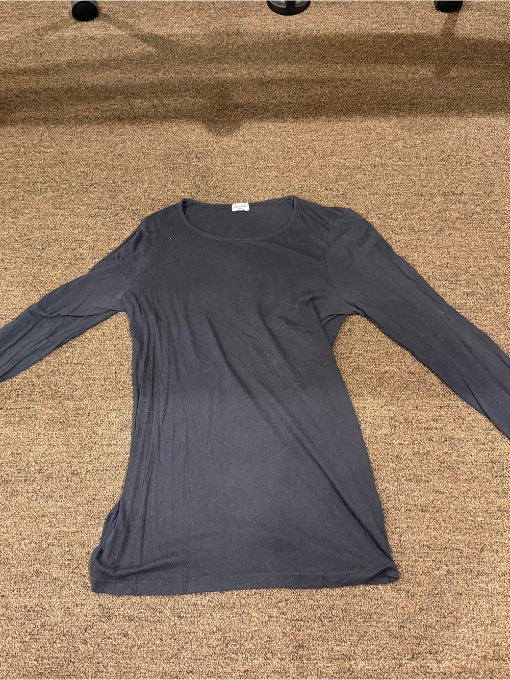 Splendid Black Long Sleeve Crewneck Top